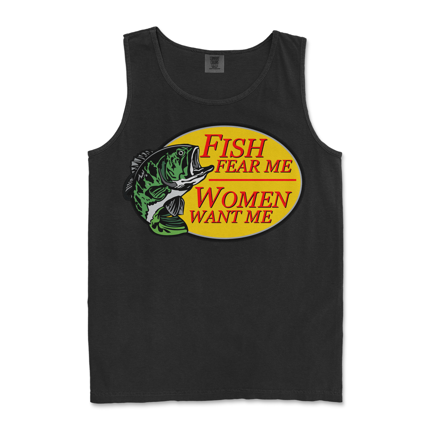 Comfort Colors Tank Top For The Fishermen in Black