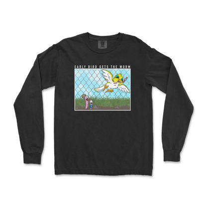 Comfort Colors Long Sleeve Early Bird in Black