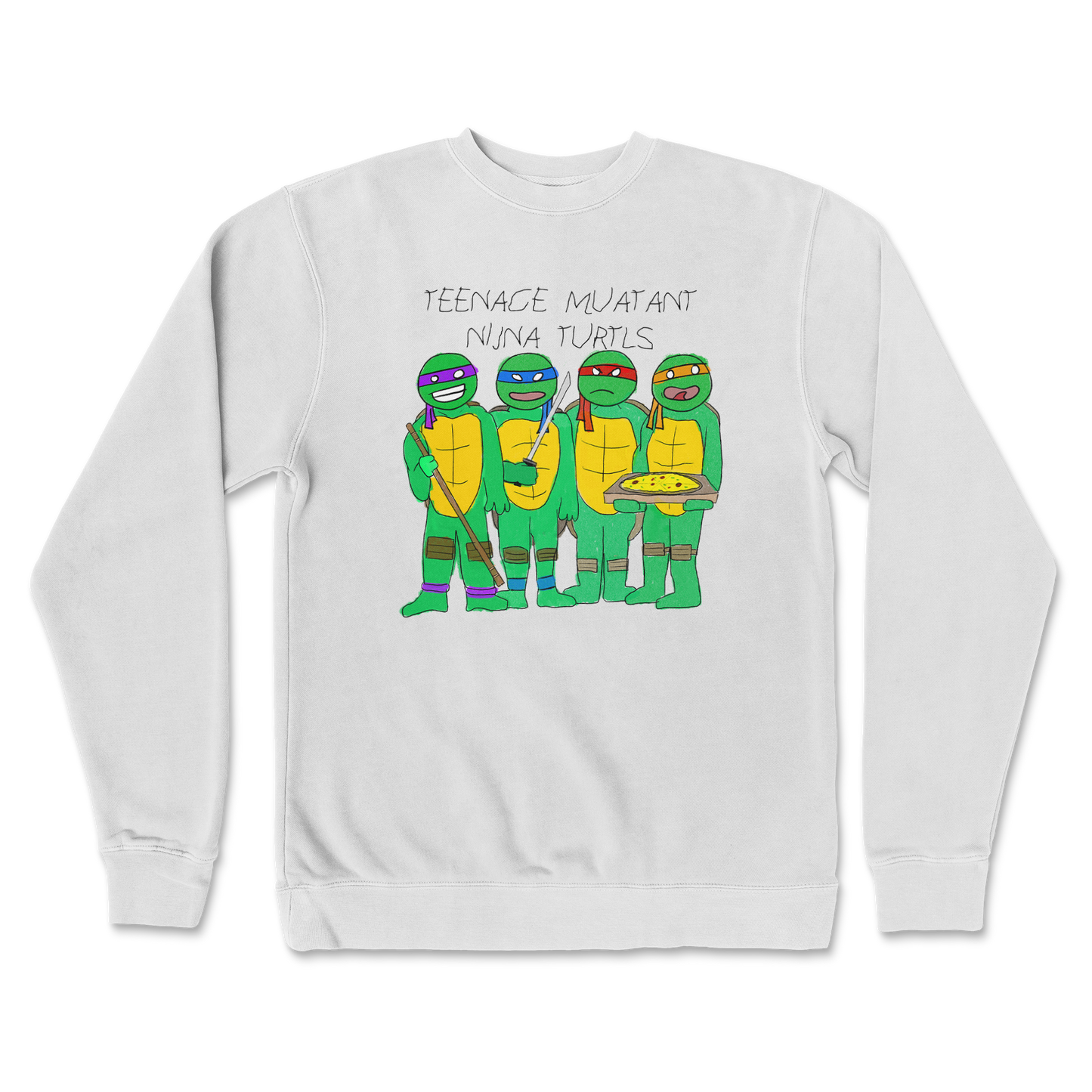 Independent Clothing Co. Crew Neck Ninja Turtles in White