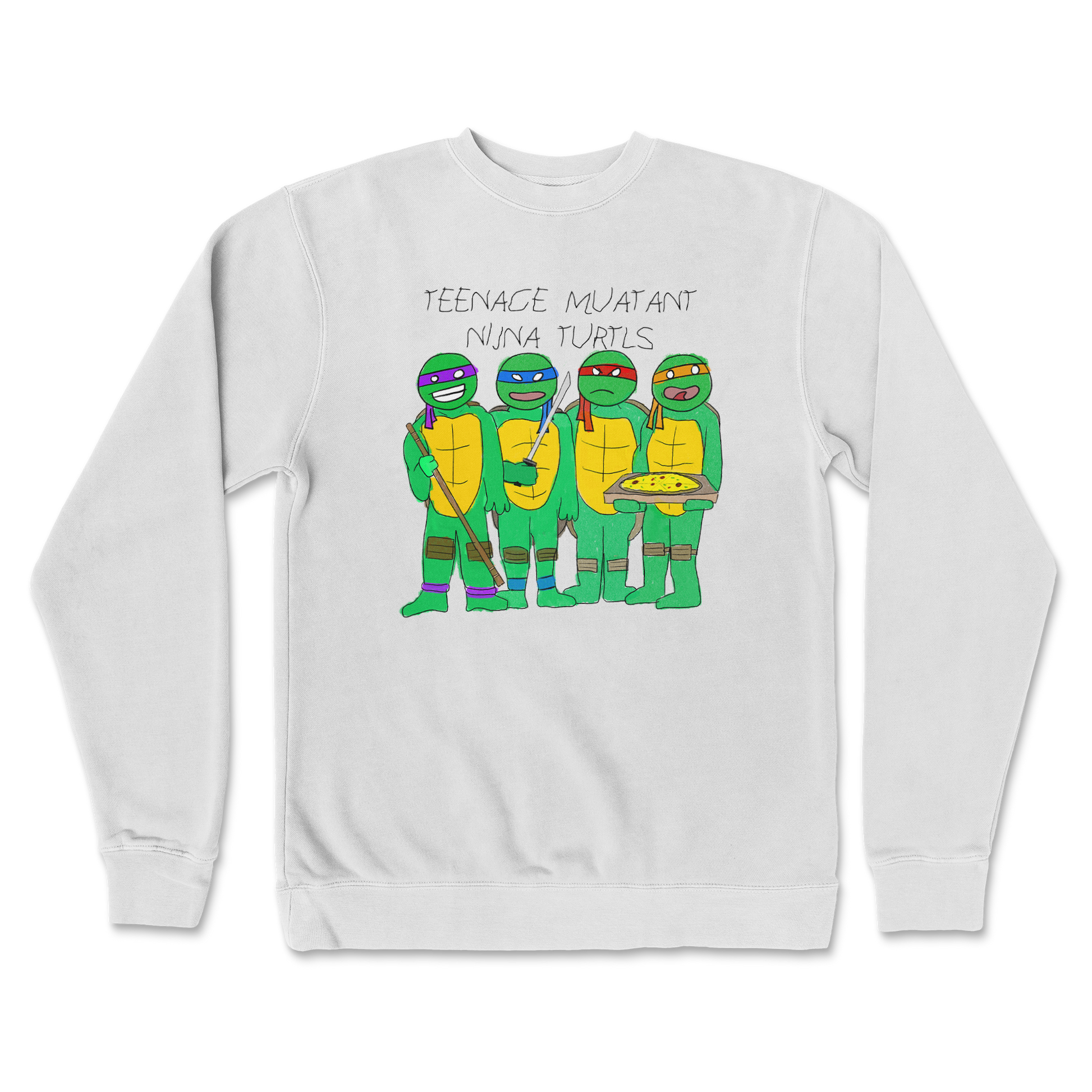 Independent Clothing Co. Crew Neck Ninja Turtles in White