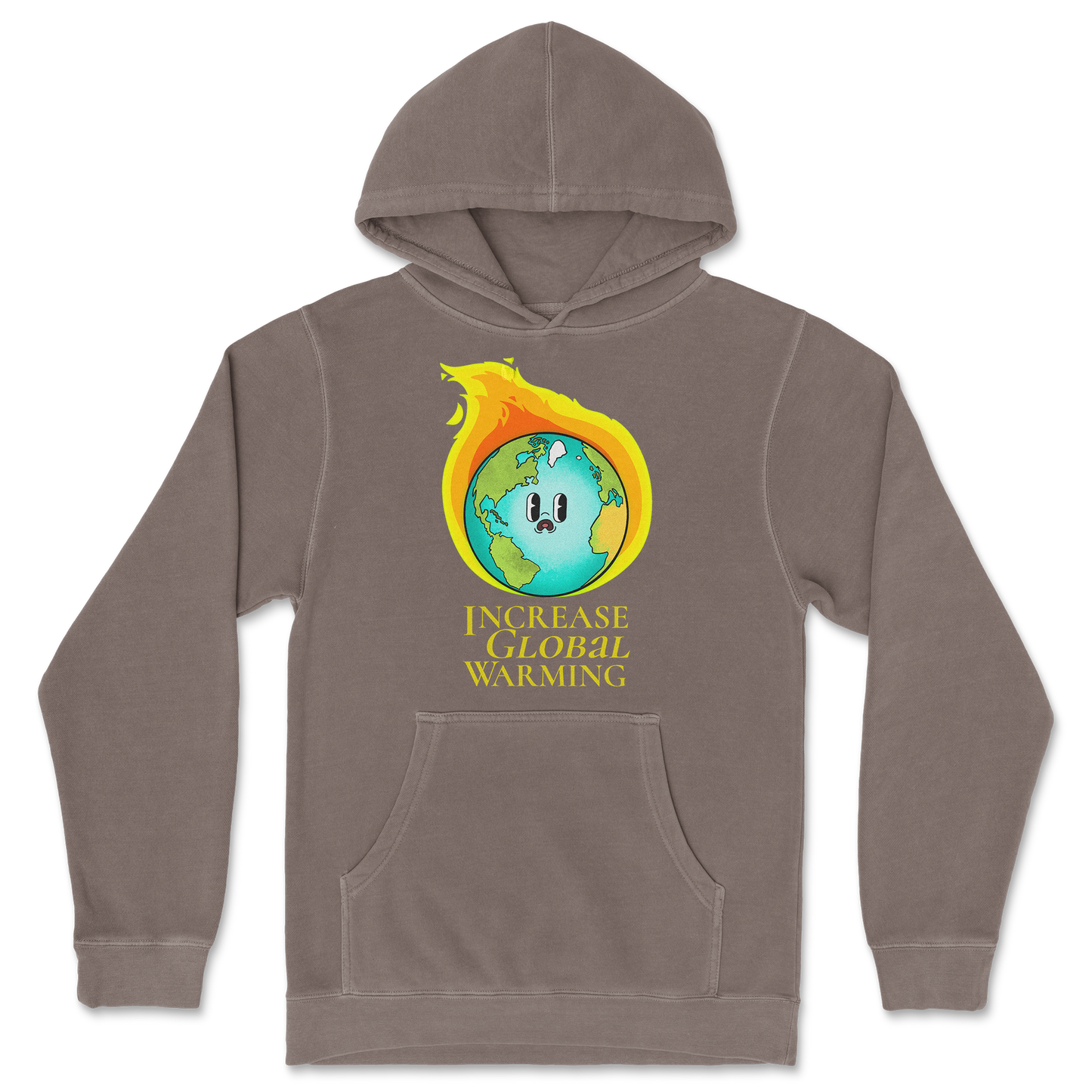 Independent Clothing Co. Hoodie Increase Global Warming in Clay