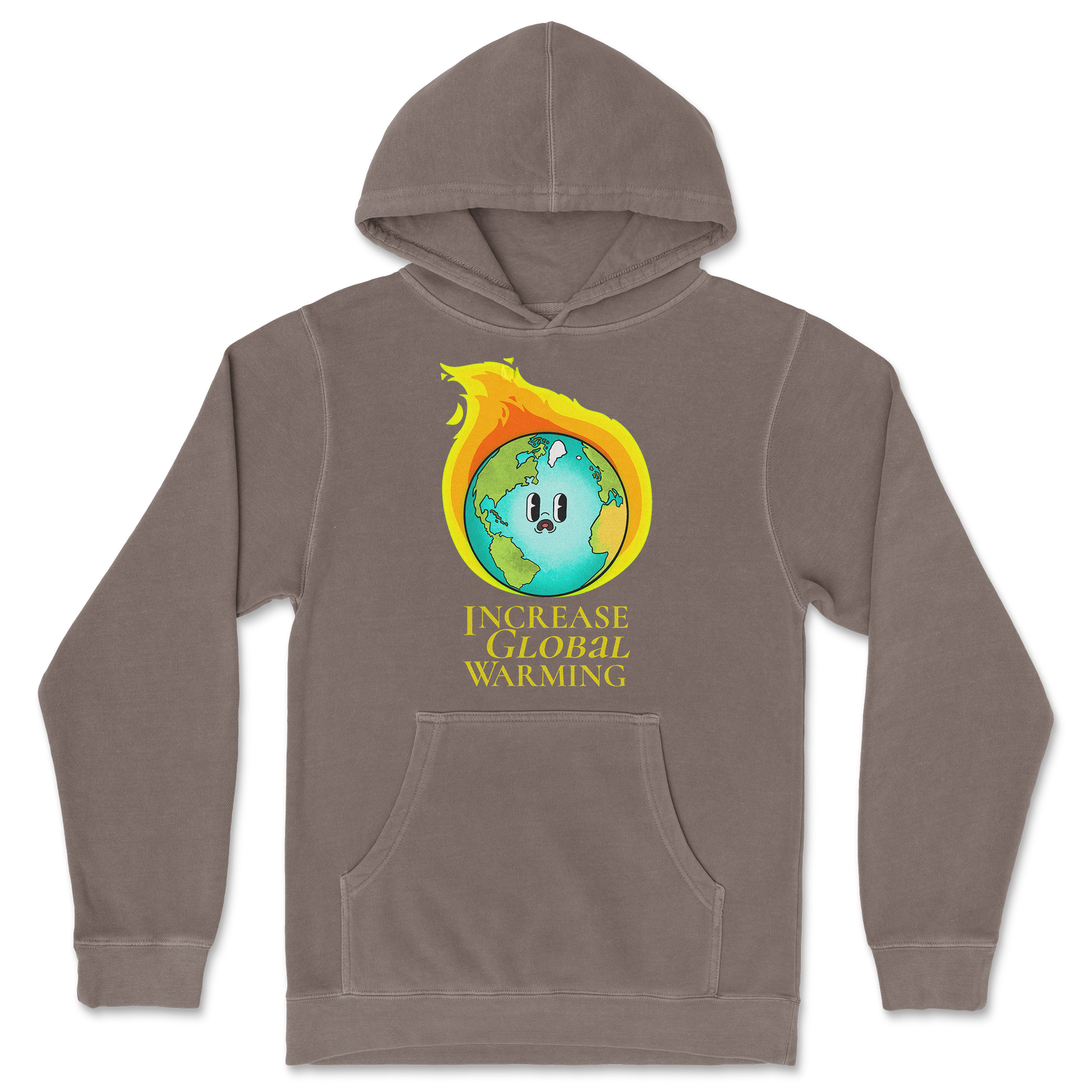 Independent Clothing Co. Hoodie Increase Global Warming in Clay