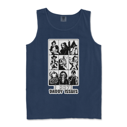 Comfort Colors Tank Top Daddy Issues  in True-Navy