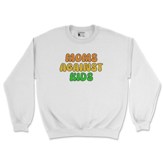 Gildan SoftStyle Crew Neck Moms Agianst Kids in White