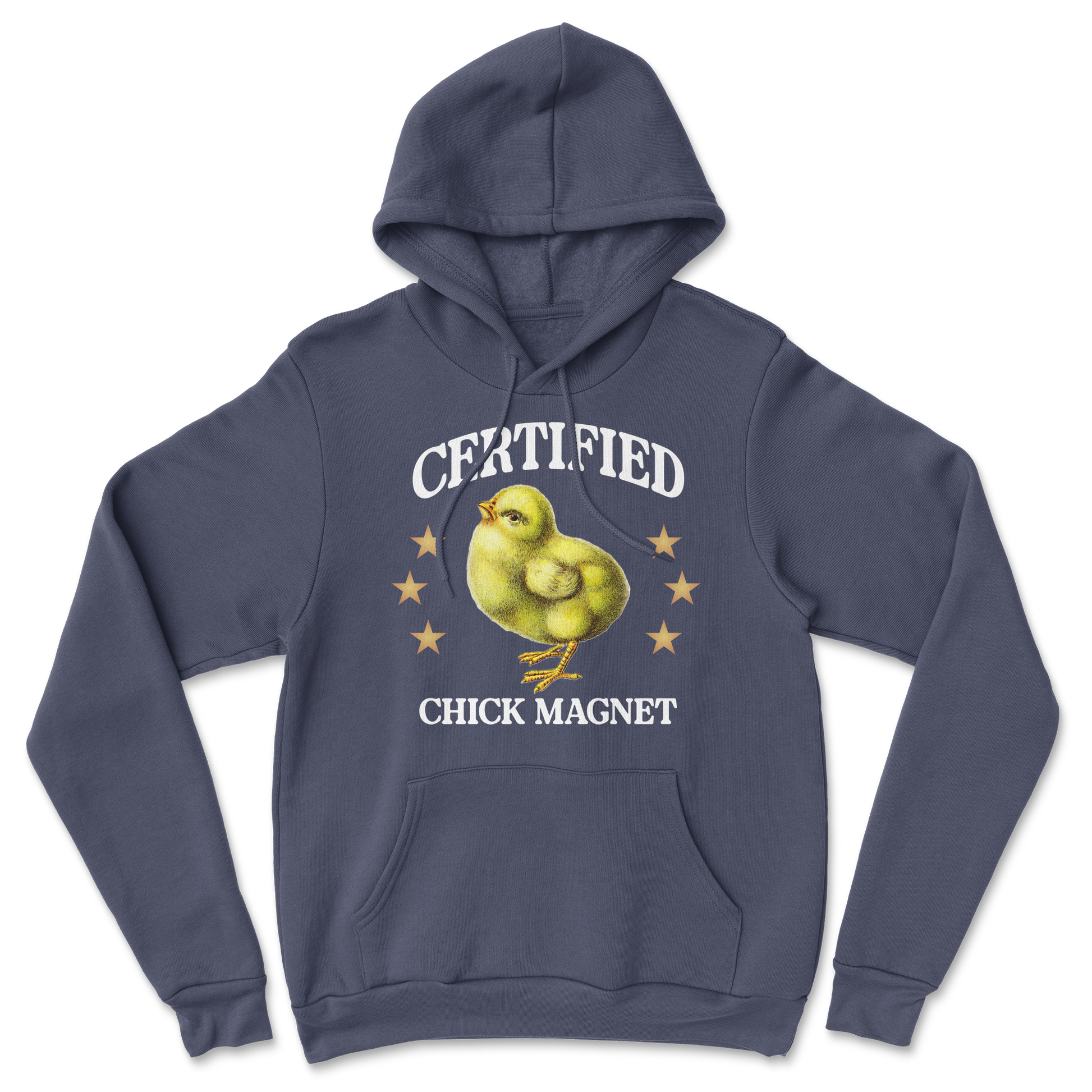Heavy Blend Hoodie Chick Magnet in Navy