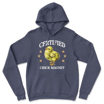 Heavy Blend Hoodie Chick Magnet in Navy