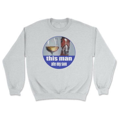 The Nice Shirt Crew Neck This Man Ate My Son  in Sports-Grey