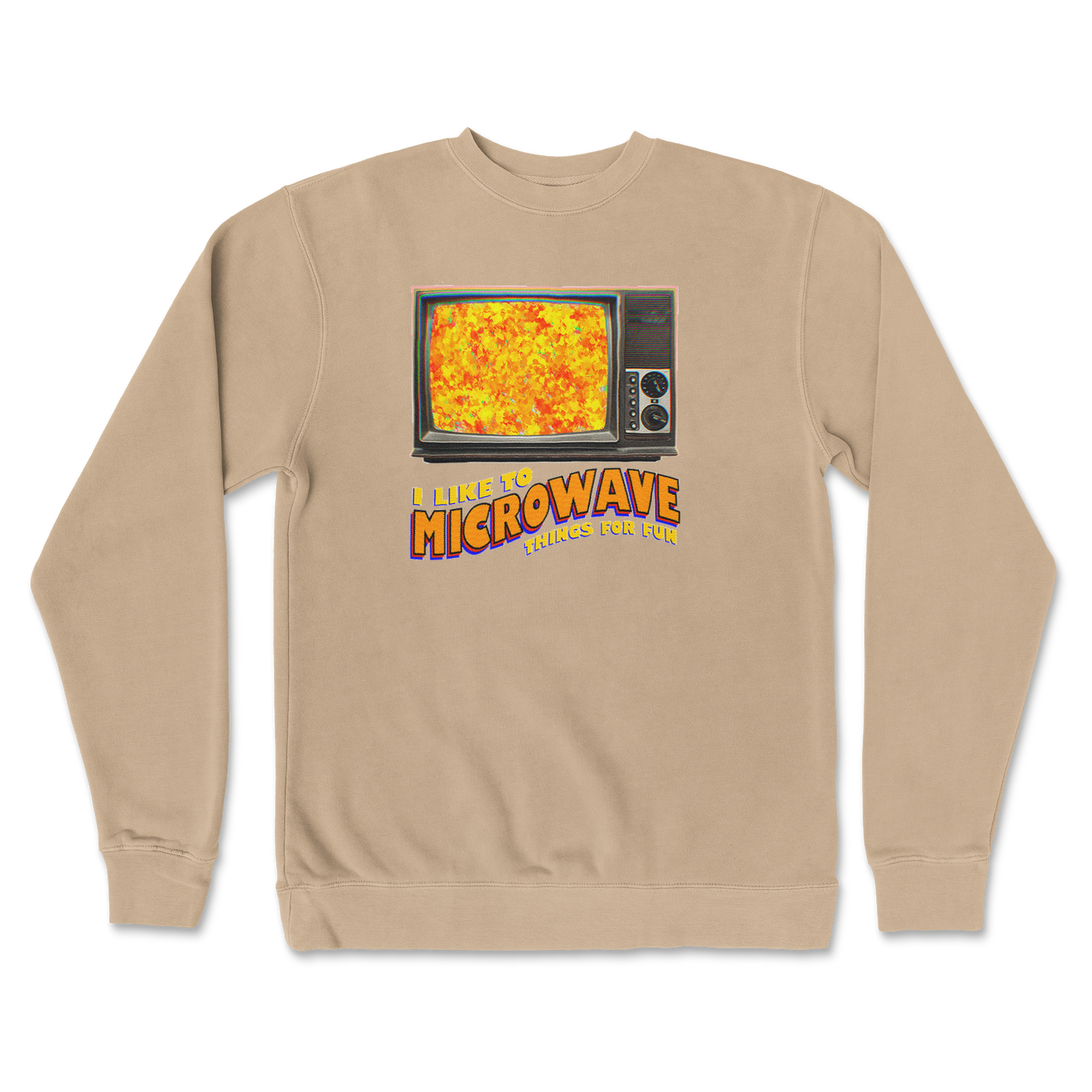 Independent Clothing Co. Crew Neck Microwave For Fun in Sandstone