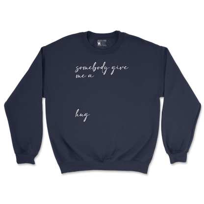 Gildan SoftStyle Crew Neck Hug Me in Navy