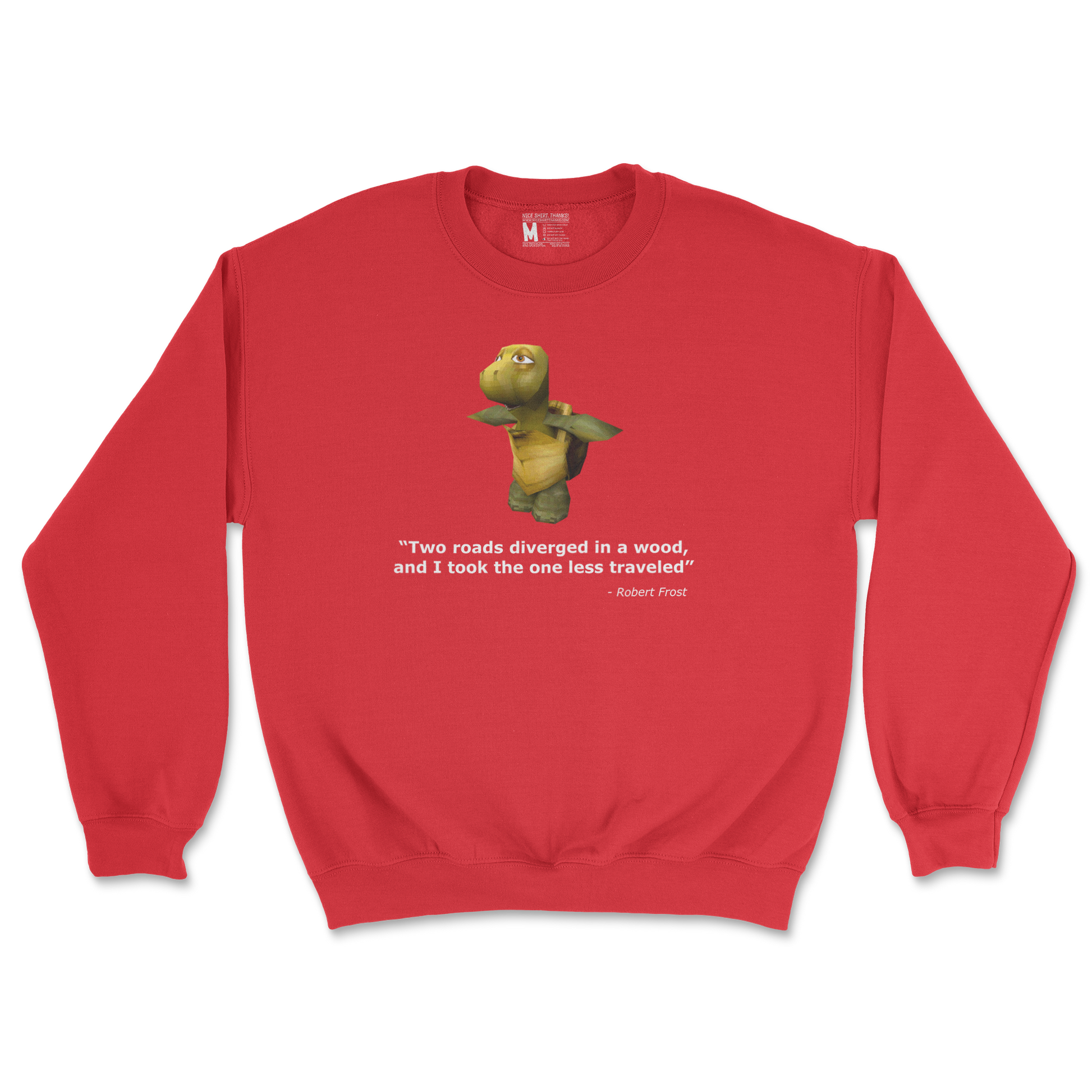 Gildan SoftStyle Crew Neck Robert Frost Quote in Red