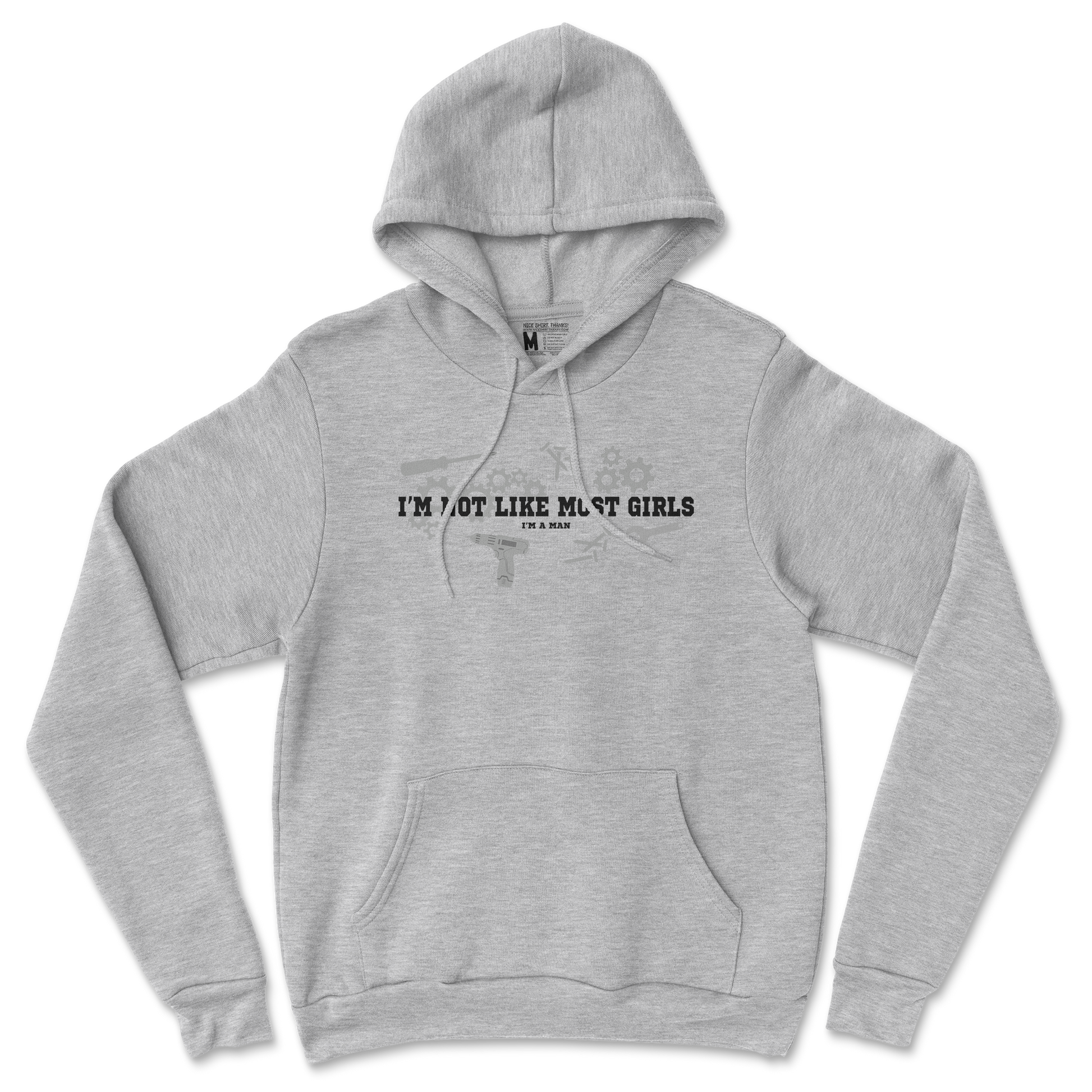 Gildan SoftStyle Hoodie Not Like Most Girls in Sports Grey