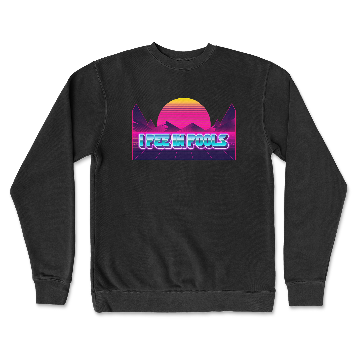 Independent Clothing Co. Crew Neck I Pee in Pools in Black