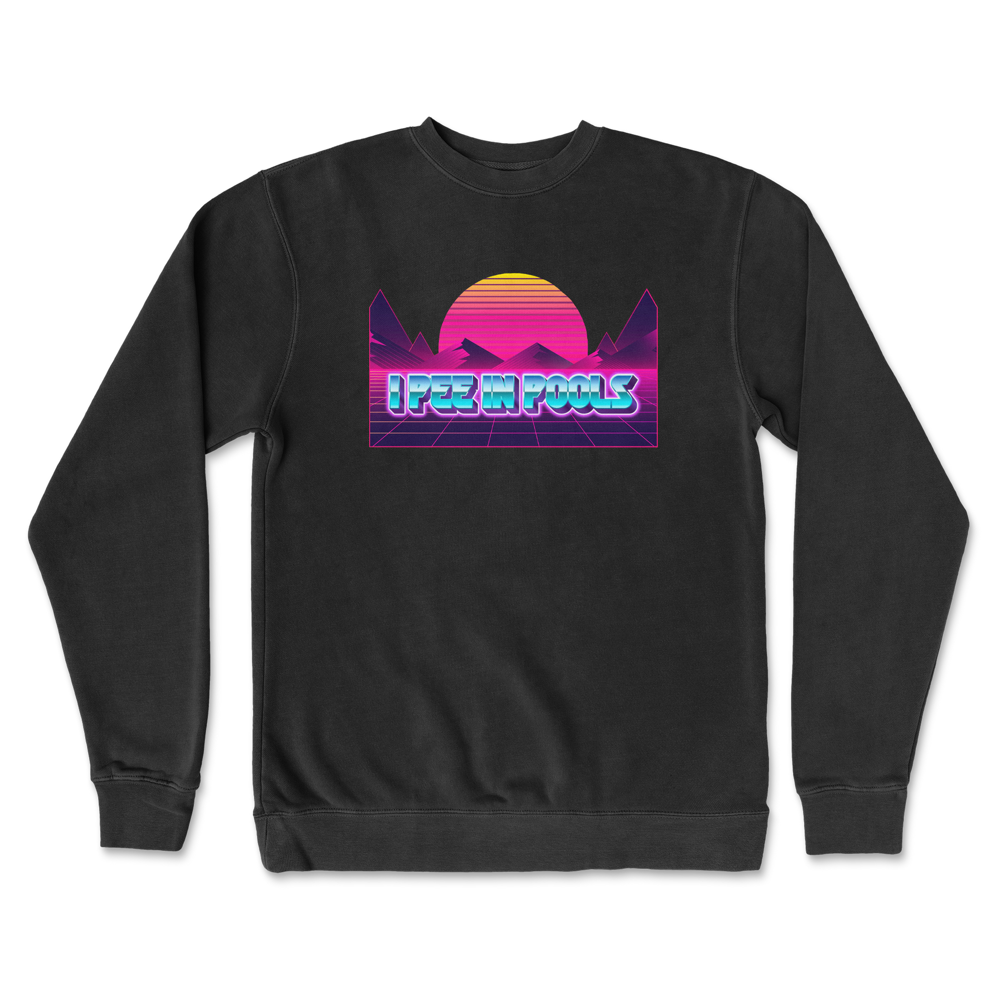 Independent Clothing Co. Crew Neck I Pee in Pools in Black