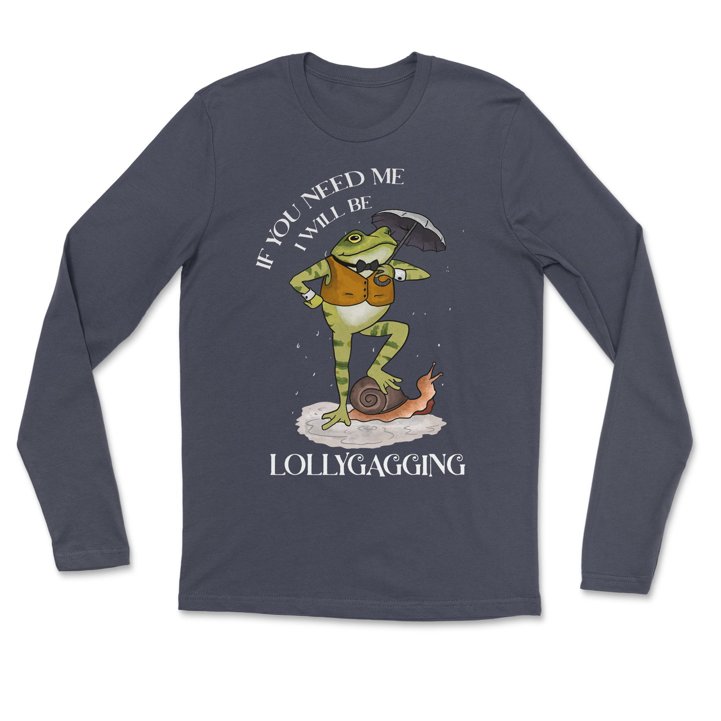 The Nice Shirt Long Sleeve Lollygagging  in Navy