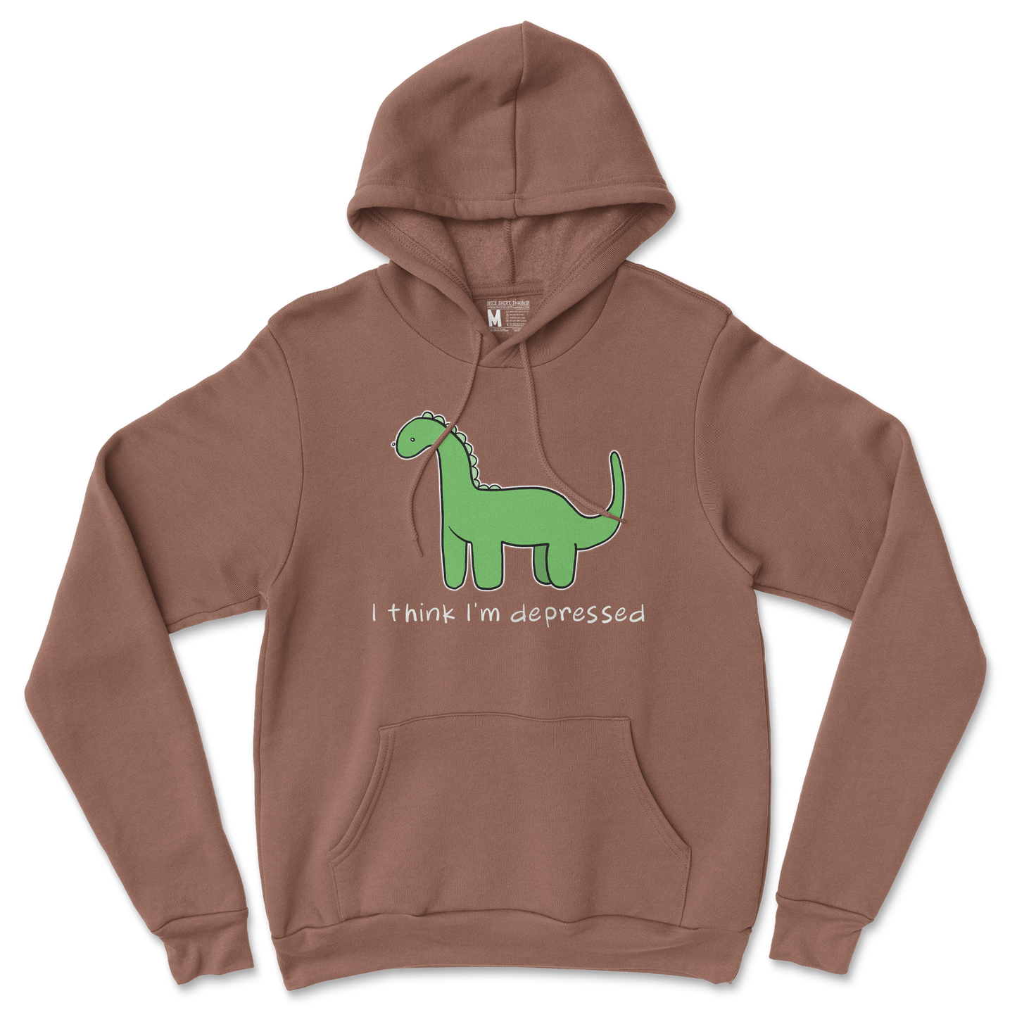 Gildan SoftStyle Hoodie Depressed Dino  in Cocoa