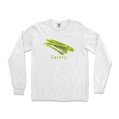 Comfort Colors Long Sleeve Celery in White