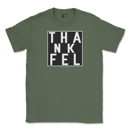 Gildan SoftStyle T-Shirt THANKFEL in Military-Green