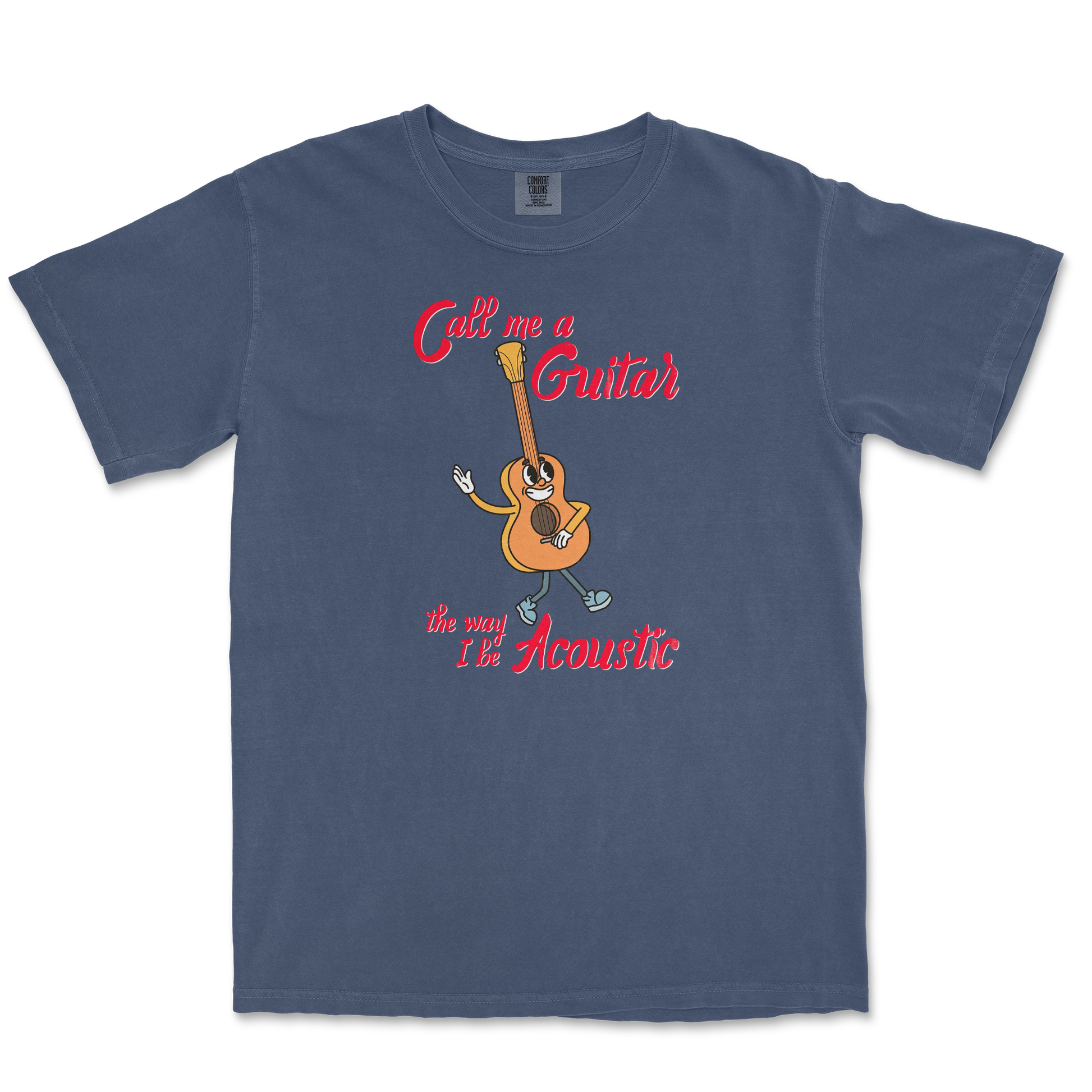 Comfort Colors T-Shirt I Do Be Acoustic  in Midnight