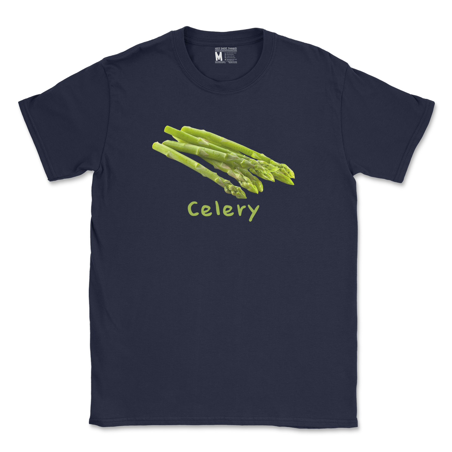 Gildan SoftStyle T-Shirt Celery in Navy