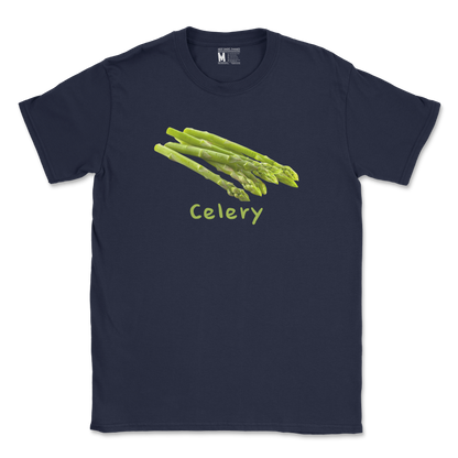 Gildan SoftStyle T-Shirt Celery in Navy