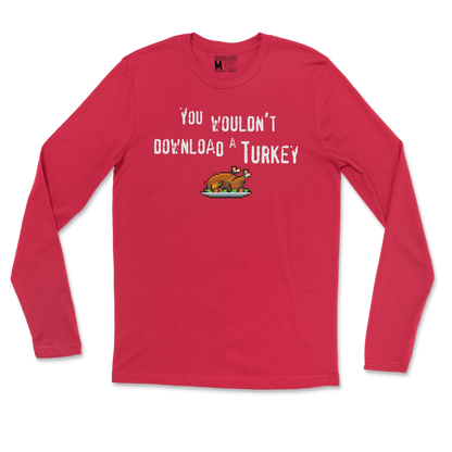 Gildan SoftStyle Long Sleeve Downloadable Turkey  in Red