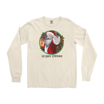 Comfort Colors Long Sleeve Angry Santa  in Ivory