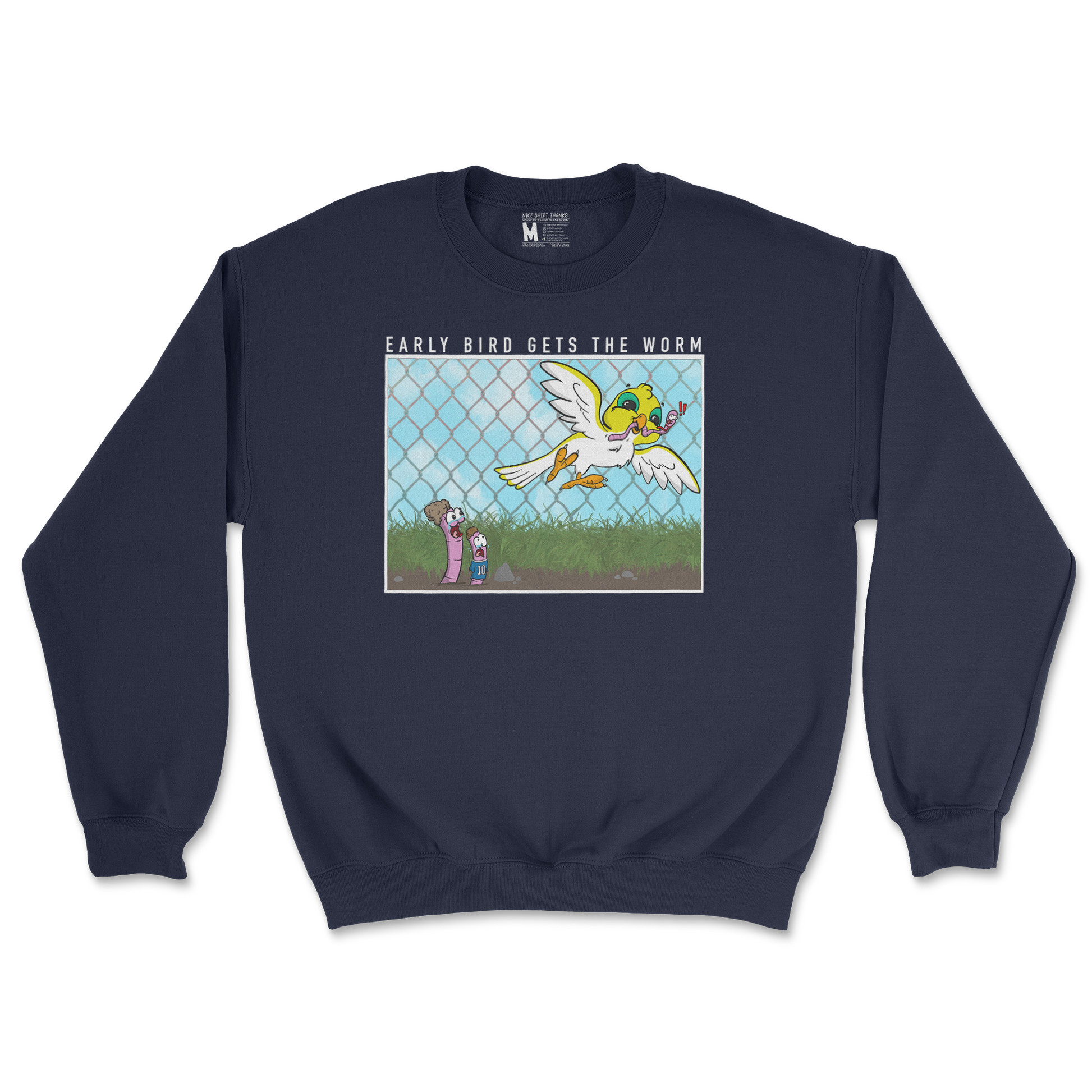 Gildan SoftStyle Crew Neck Early Bird in Navy