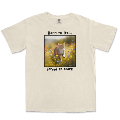 Comfort Colors T-Shirt Born to Frolic  in Ivory