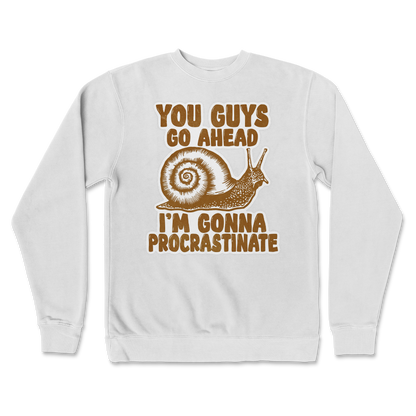 Independent Clothing Co. Crew Neck Procrastinating Snail  in white