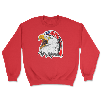 Heavy Blend Crew Neck Freedom Eagle in Red