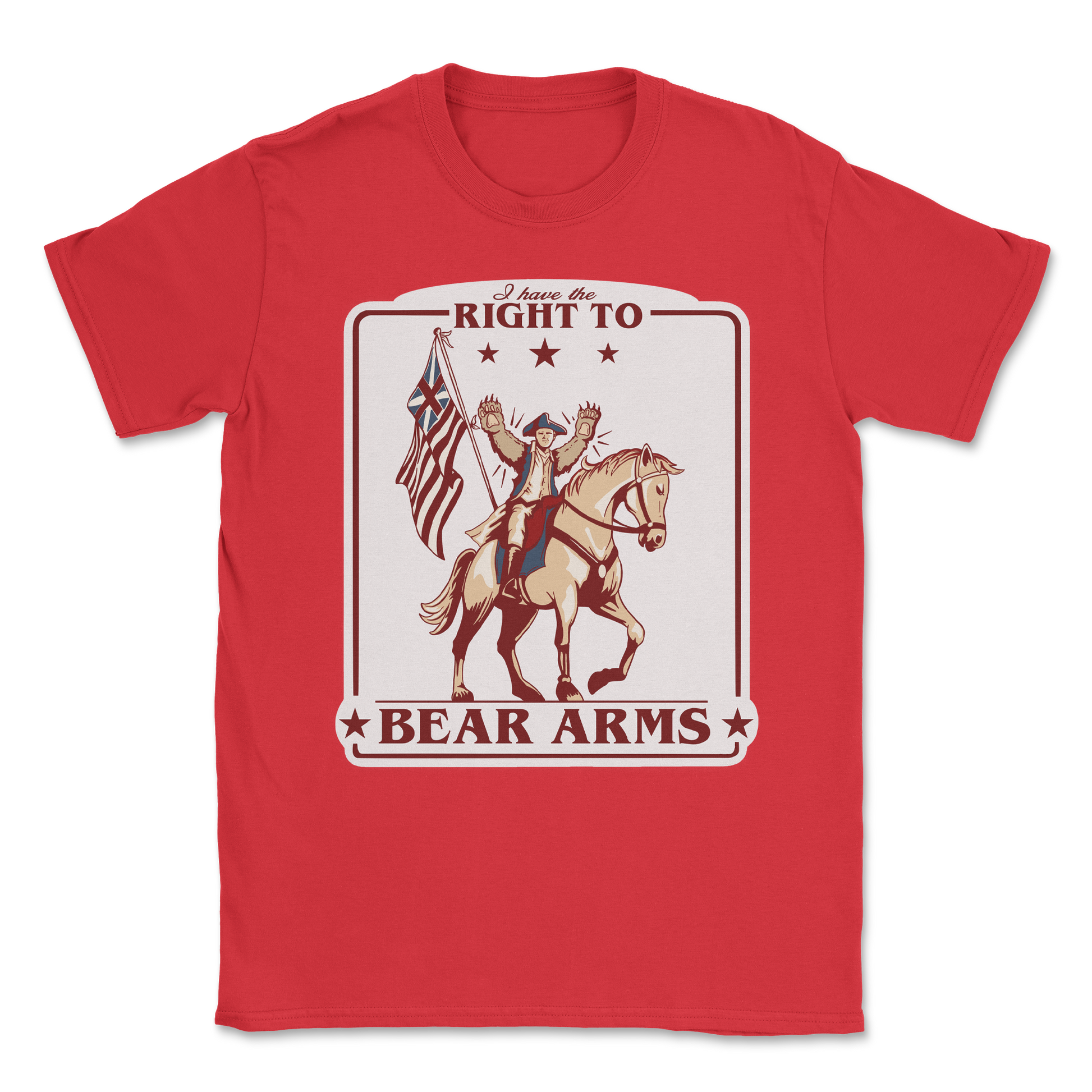 Heavy Blend T-Shirt Right to Bear Arms in Red