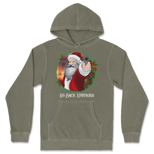 Independent Clothing Co. Hoodie Angry Santa  in Olive