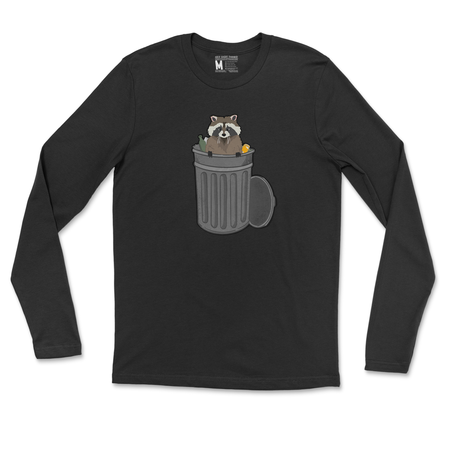 Gildan SoftStyle Long Sleeve Trash Panda Enthusiast in Black