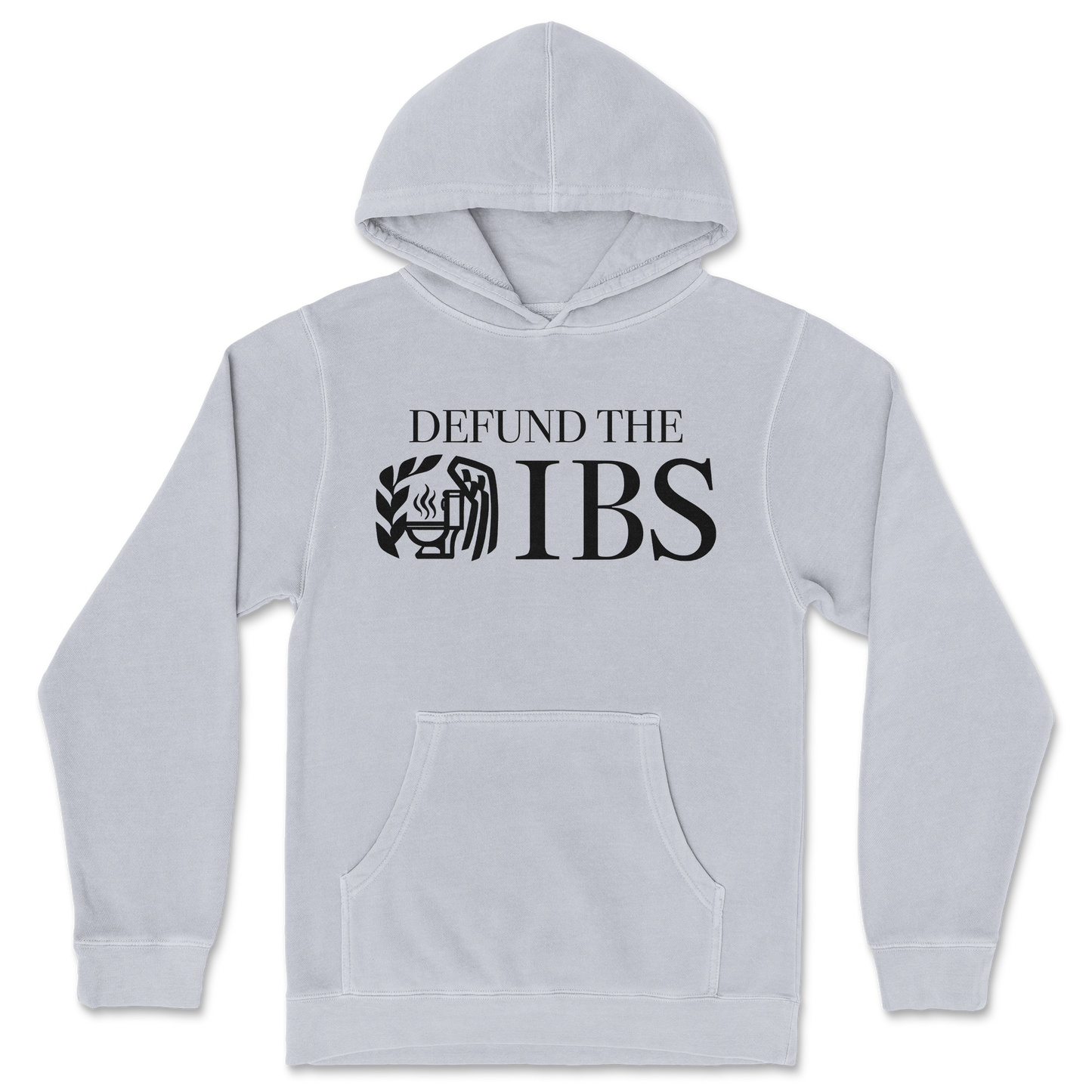 Independent Clothing Co. Hoodie Defund The IBS in GreyHeather