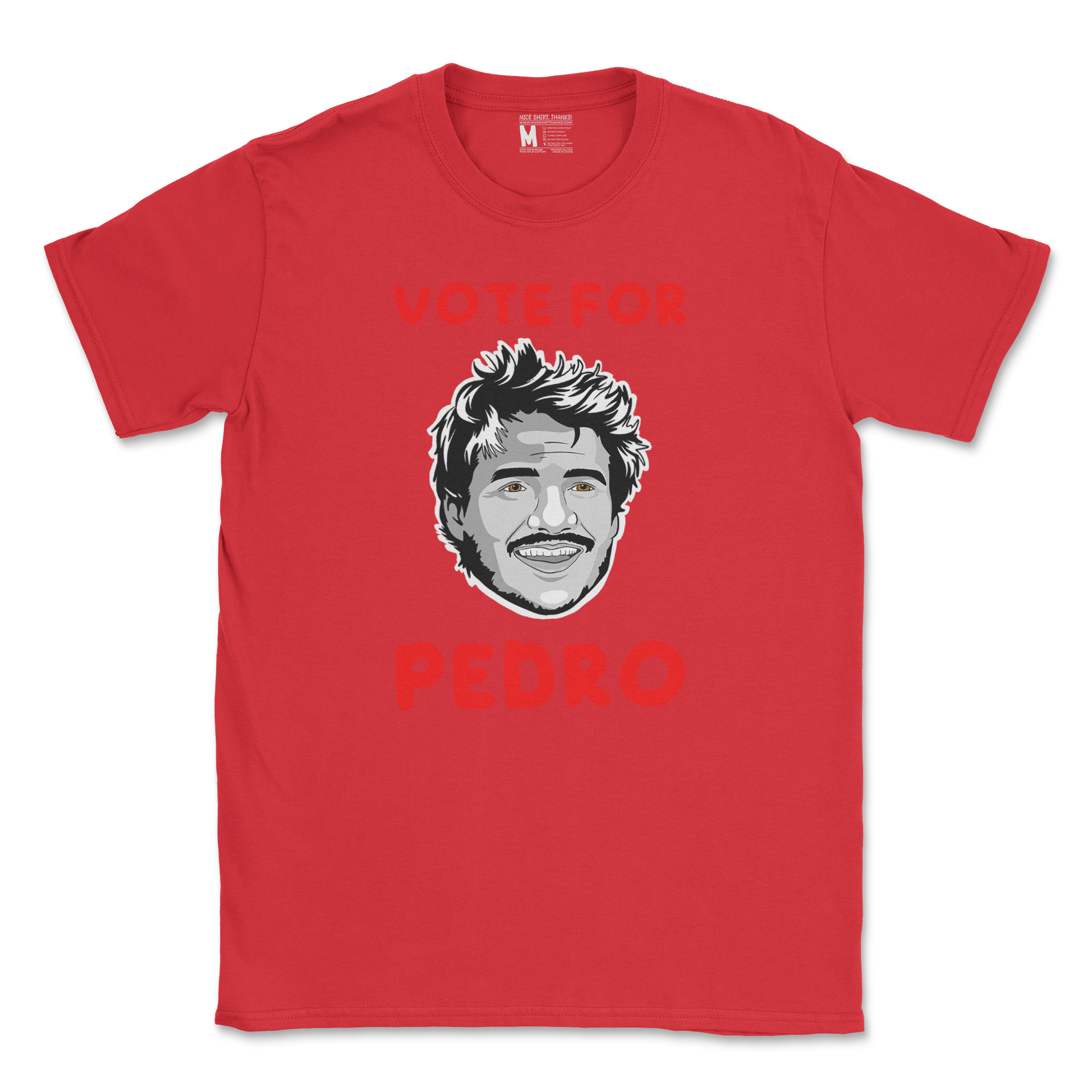 Gildan SoftStyle T-Shirt Vote For Pedro in Red