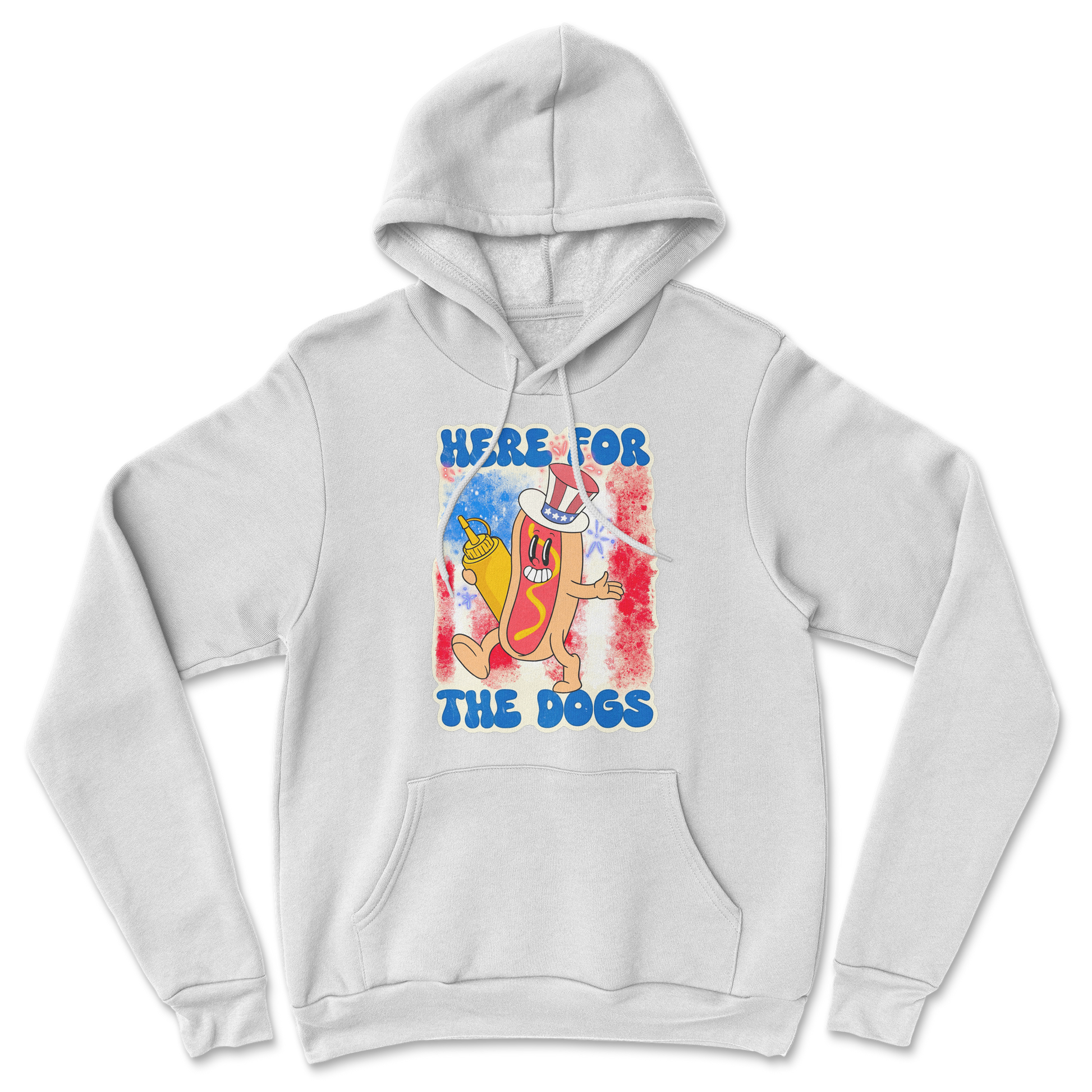 Heavy Blend Hoodie Hot Dog in White