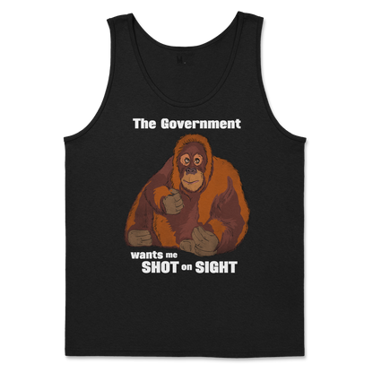 Gildan SoftStyle Tank Top The Government Hates Me  in Black