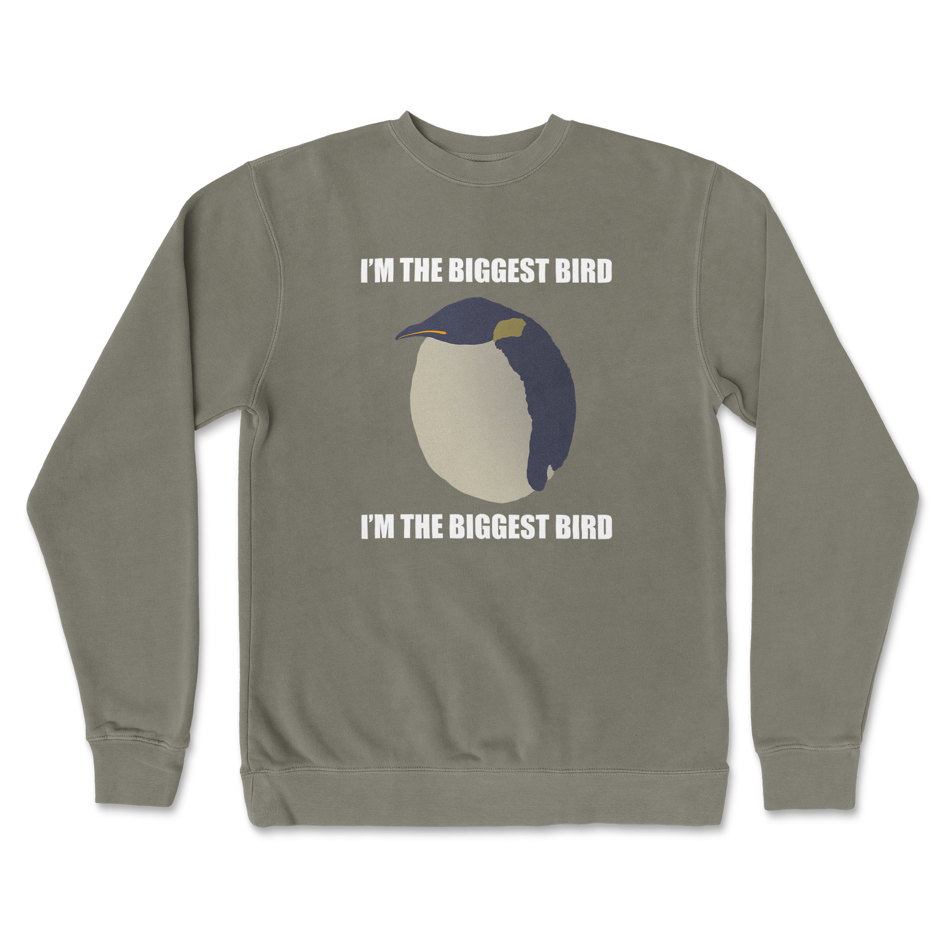 Independent Clothing Co. Crew Neck I Am The Biggets Bird in Army