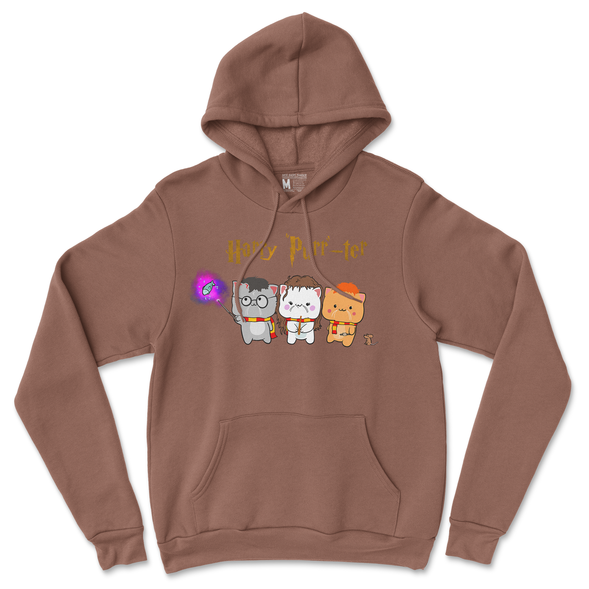 Gildan SoftStyle Hoodie Harry Purrter in Cocoa