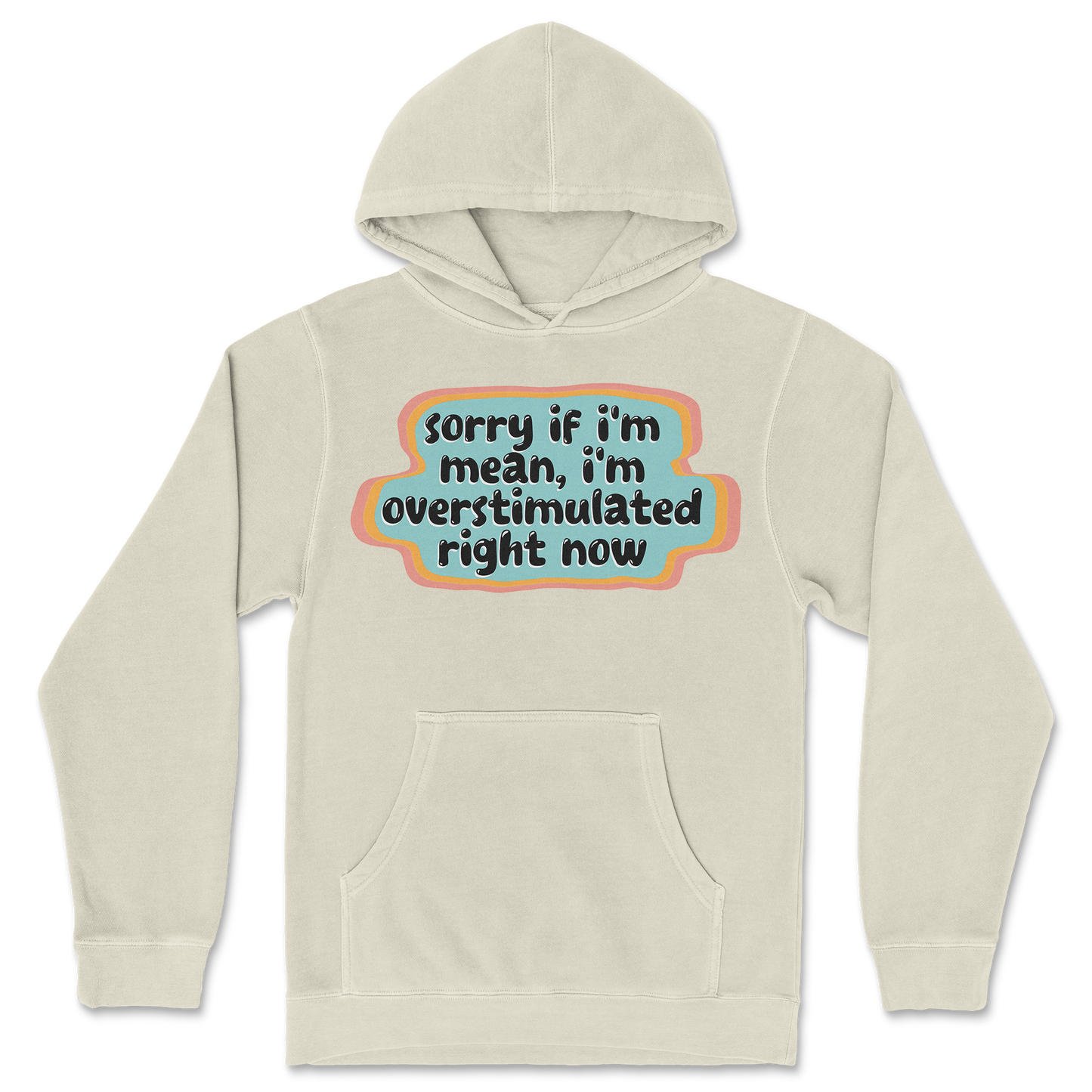 Independent Clothing Co. Hoodie Overstimulated in Ivory