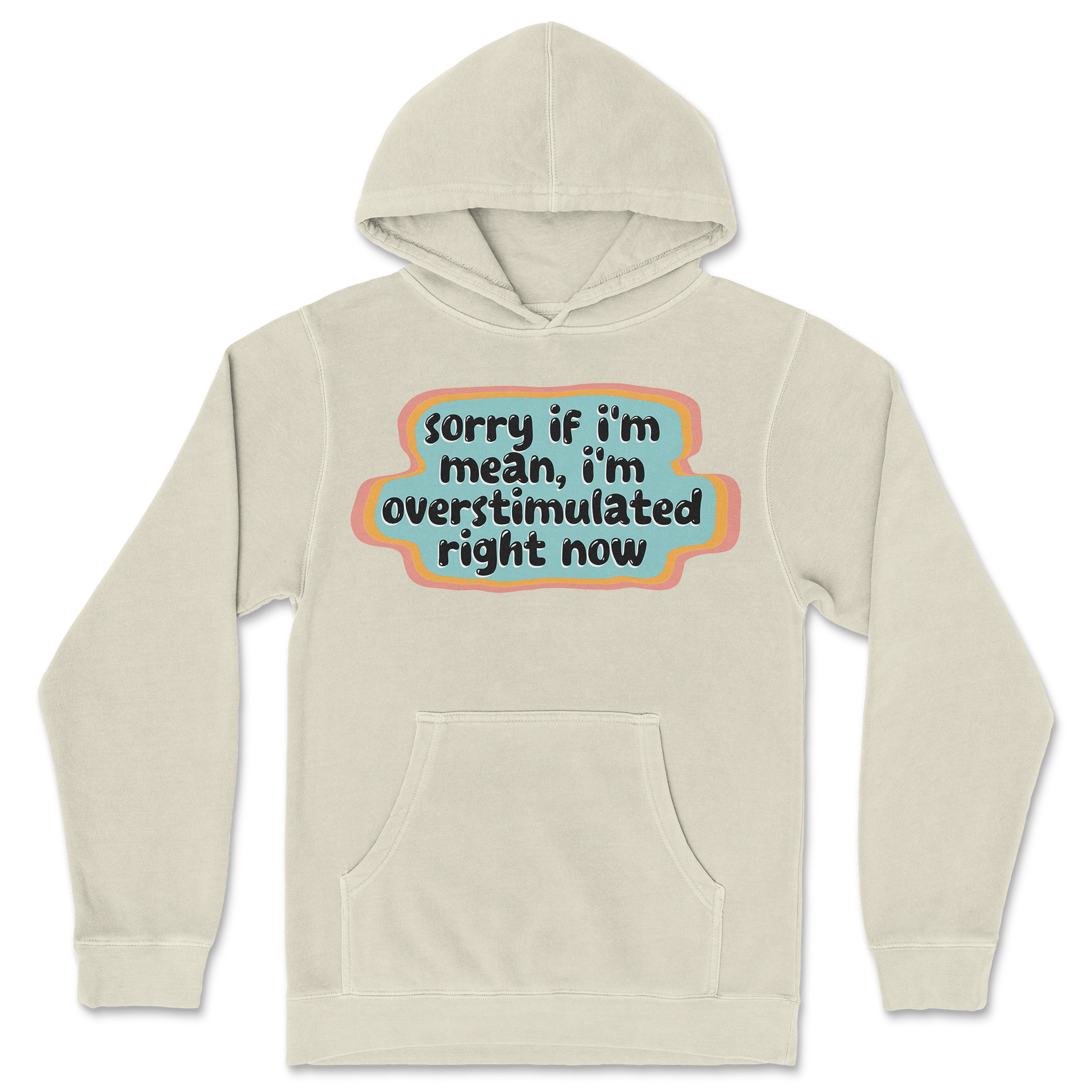 Independent Clothing Co. Hoodie Overstimulated in Ivory