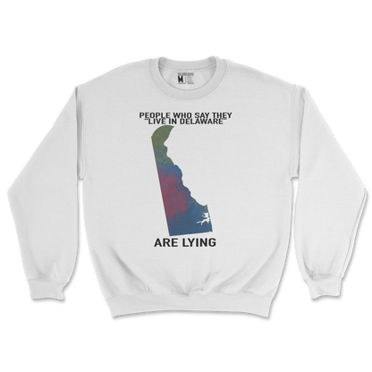 Gildan SoftStyle Crew Neck Delaware Doesnt Exist in White