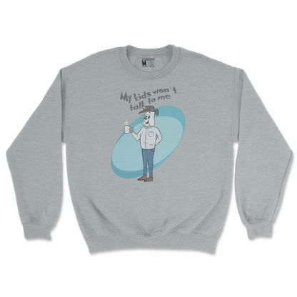 Gildan SoftStyle Crew Neck My Kids Wont Talk To Me in Sports Grey