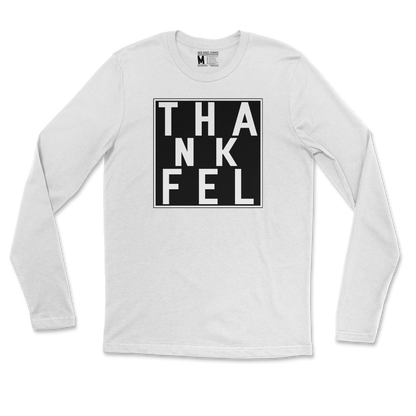 Gildan SoftStyle Long Sleeve THANKFEL in White