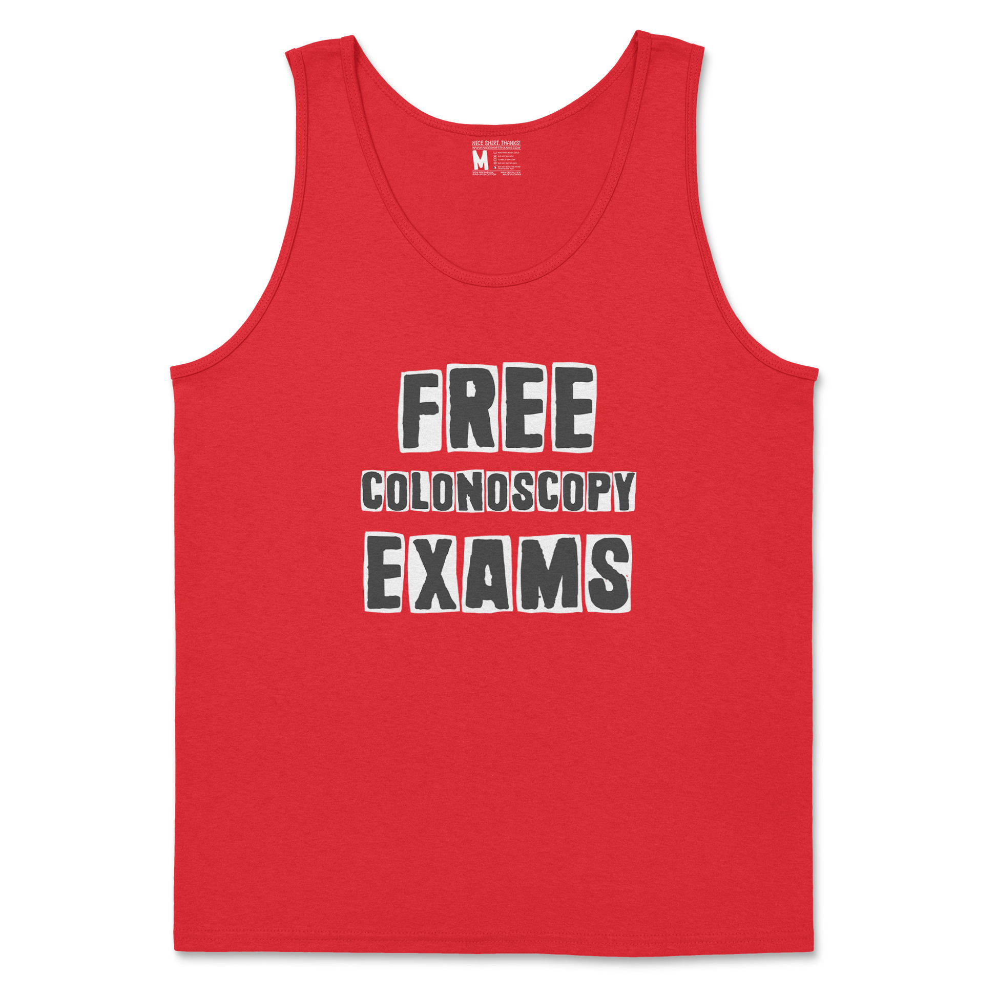 Gildan SoftStyle Tank Top Free Colonoscopy Exams in Red