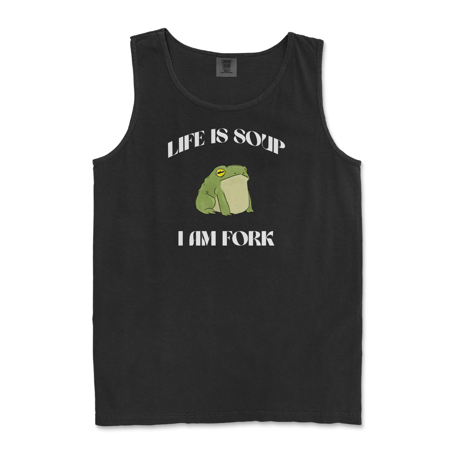 Comfort Colors Tank Top I Am Fork  in Black