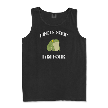 Comfort Colors Tank Top I Am Fork  in Black