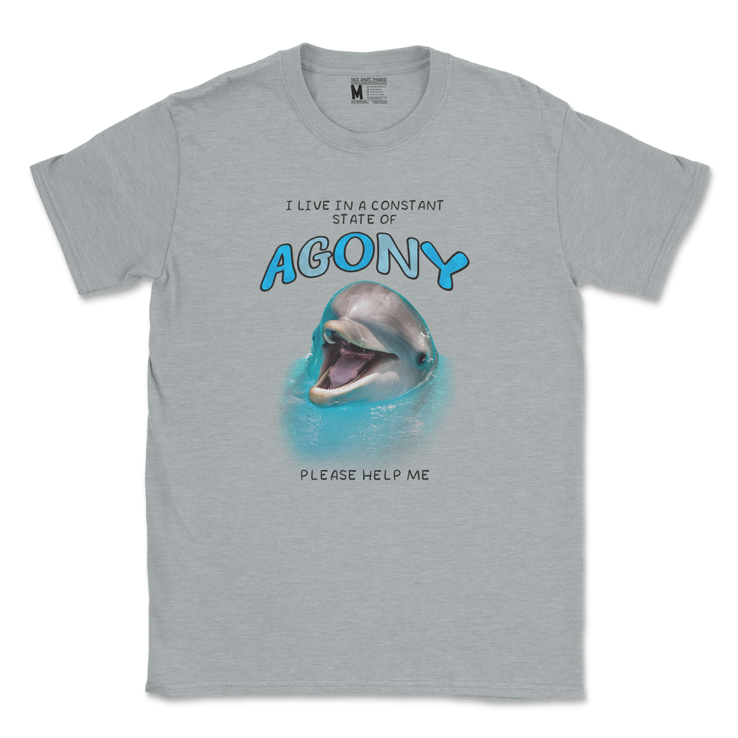 Gildan SoftStyle T-Shirt Agony Dolphin in Sports Grey