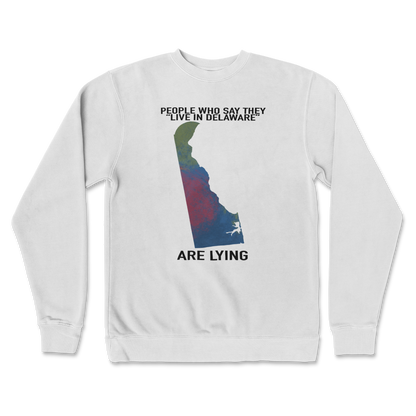 Independent Clothing Co. Crew Neck Delaware Doesnt Exist in White