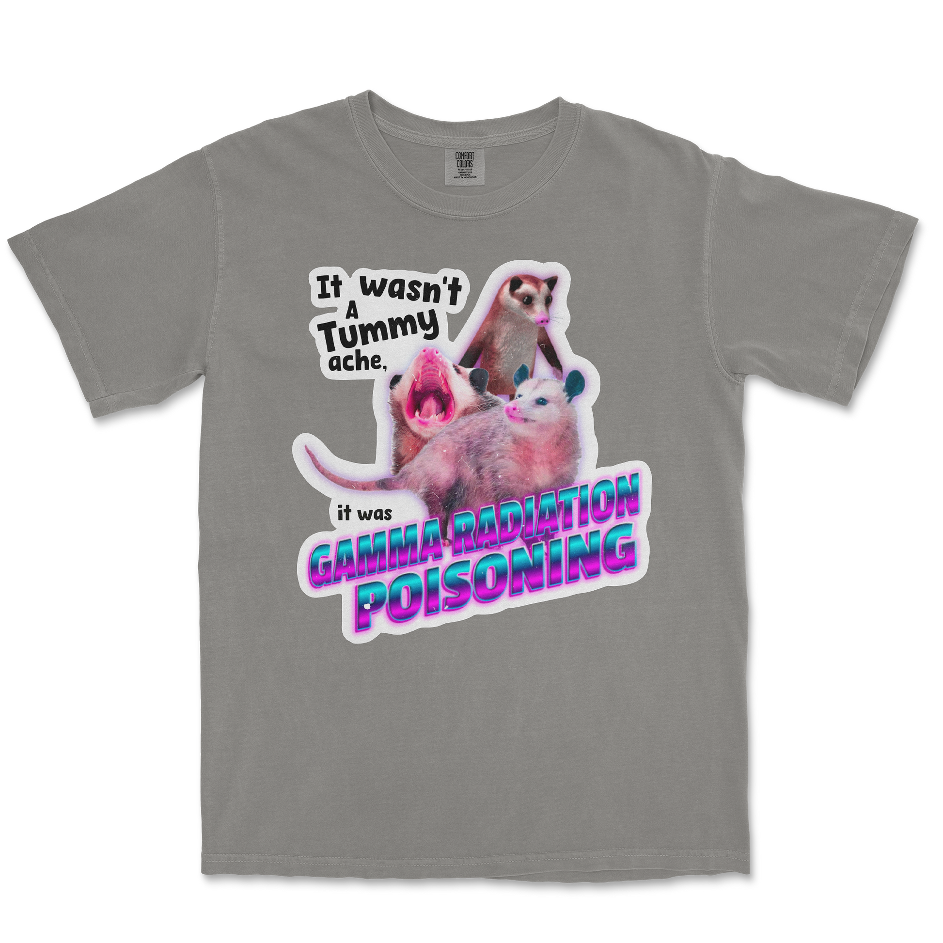 Comfort Colors T-Shirt Possum Radiation  in Grey